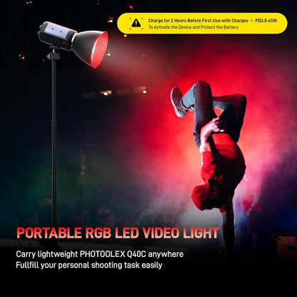 Iluminación de fotografía, portátil, luces COB para video, 2700K/6500K.