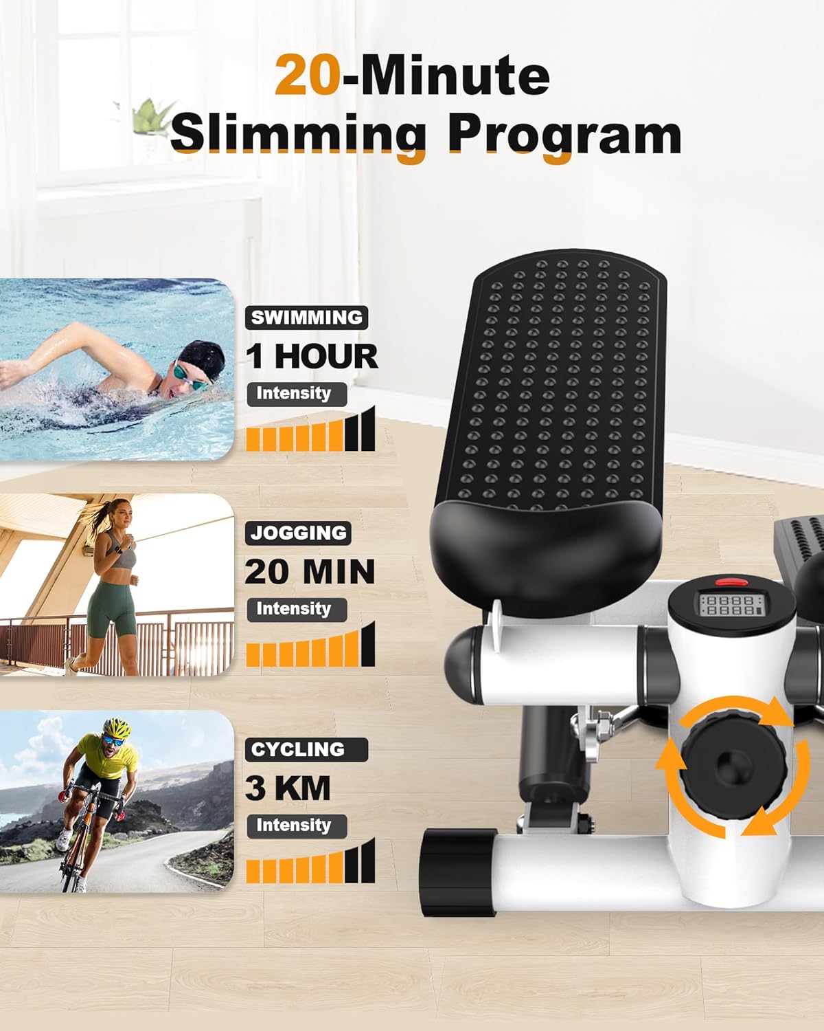 Steppers mini escalonera portátil,de entrenamiento  300 libras de capacidad de peso