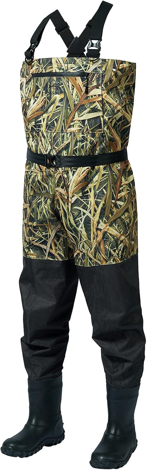 Vadeador transpirable, camuflaje hierba, para caza y pesca. XL