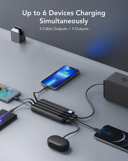 Charmast - Batería portátil con cable integrado 10 000 mAh (Usado)
