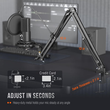 Micrófono Fifine Amplitank T669, USB Condensador de Estudio.