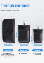 2 Bolsas Faraday para llaves de coche 3.15x4.5 "