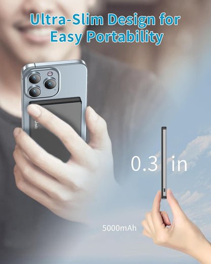 Cargador bateria portátil inalámbrico powerbank 5000 mAh