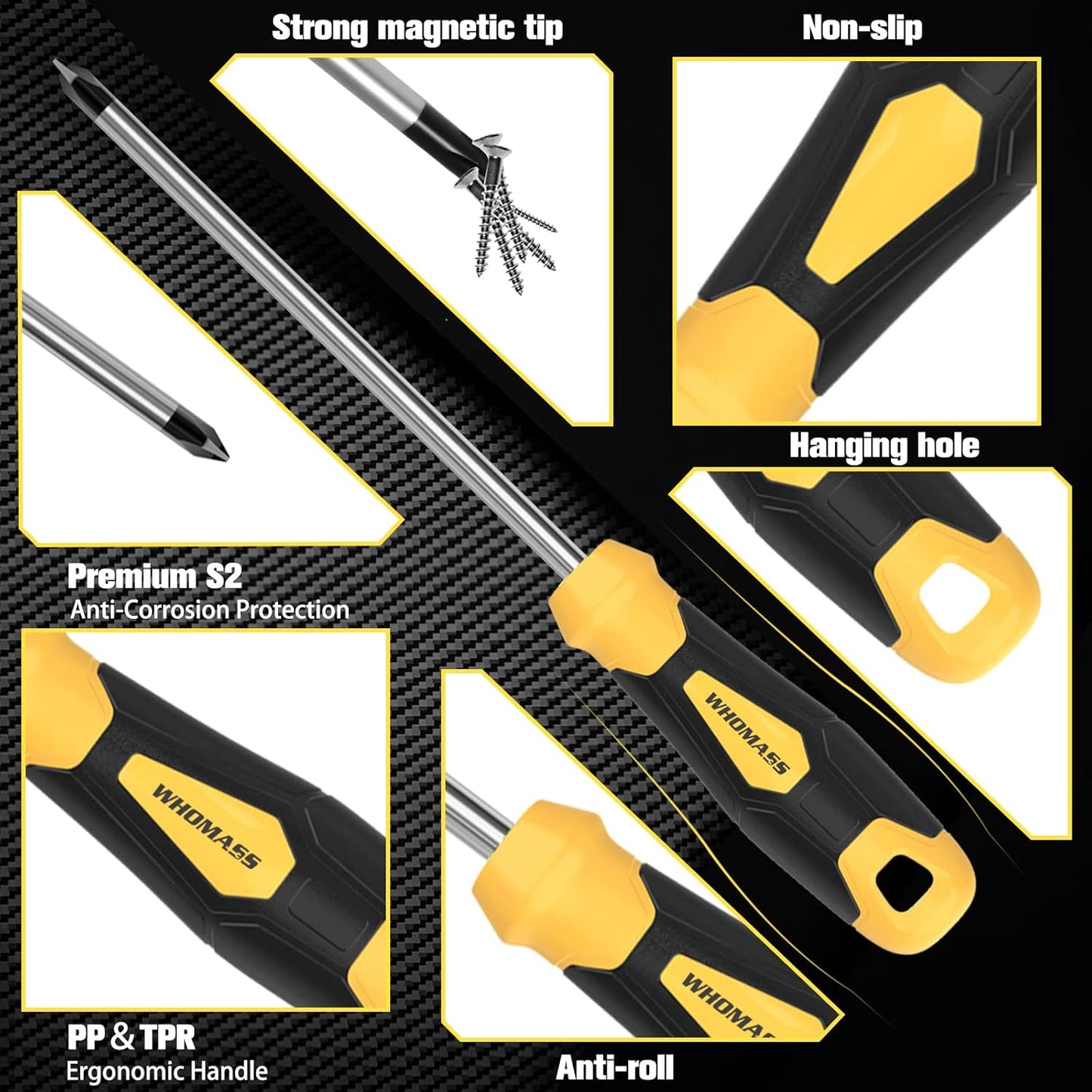 Juego de destornilladores magnéticos, 51 Pcs. (DETALLE).