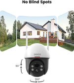 Cámara Seguridad Solar DEKCO Inalámbrica Exterior PTZ WiFi 2 Pieza.