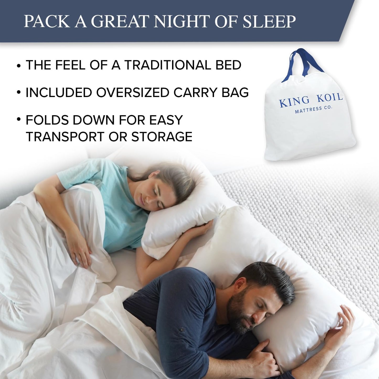 Colchón de aire Queen de lujo con bomba integrada USADA. King Koil