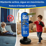Saco de boxeo inflable azul Ninja de 63 pulgadas para niños — vista 4