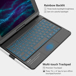 Funda para iPad de 11", giratoria 360°,  retroiluminado RGB.
