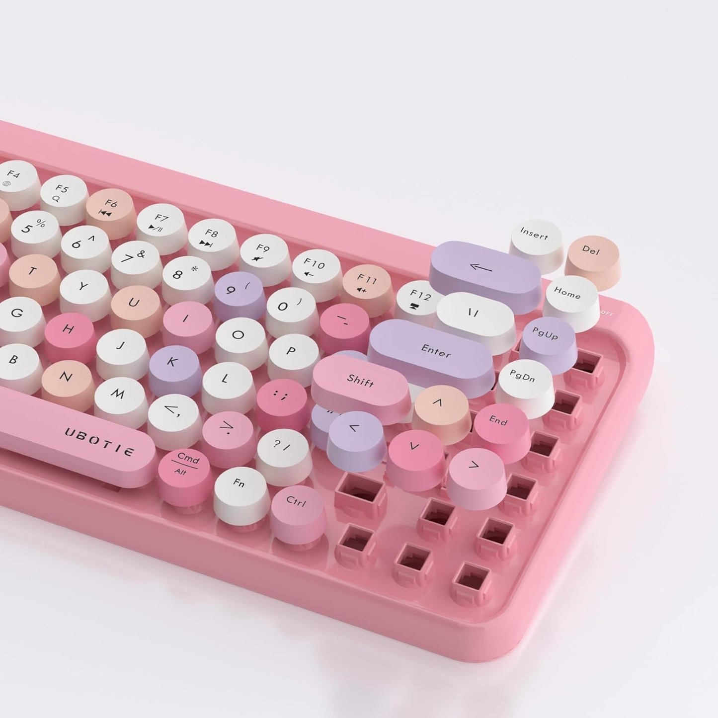 Teclado portátil Ubotie Bluetooth colorido inalámbrico