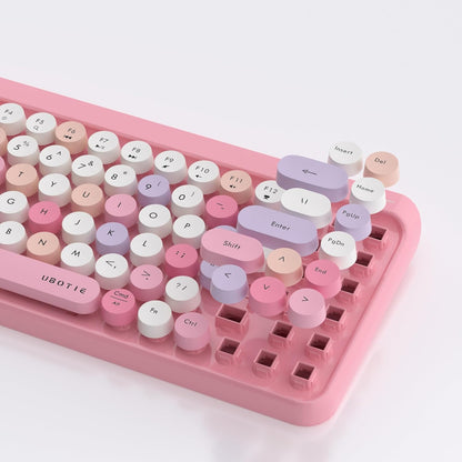 Teclado portátil Ubotie Bluetooth colorido inalámbrico