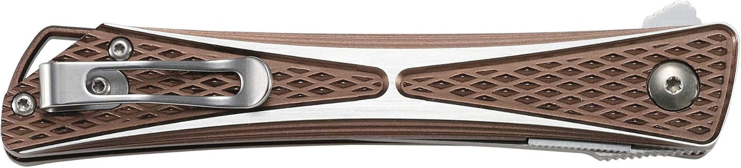 Cuchillo de bolsillo plegable, CRKT Crossbones EDC, aluminio.