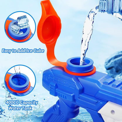 Paquete 8 pistolas de agua para niños de largo alcance