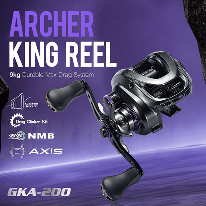 Carretes de pesca DOVIELLO GKA200 Baitcaster izquierdo