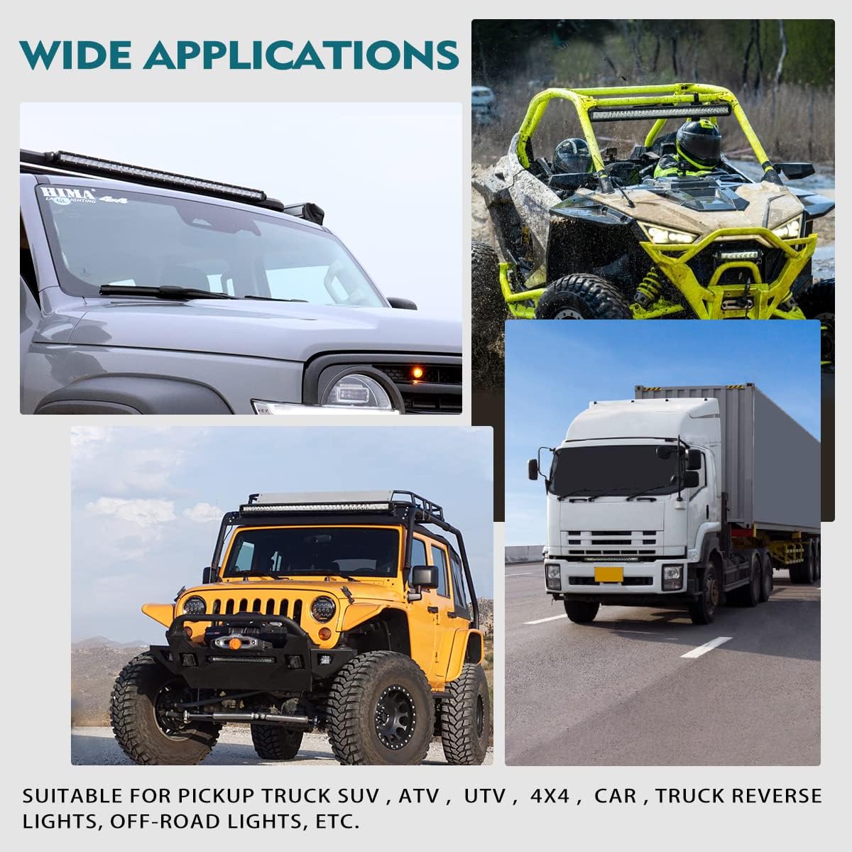 Barra de luz LED de 42", Rigidhorse, todoterreno, SUV, ATV, UTV.