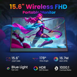Pantalla Portátil Inalámbrica 15.6 Pulgadas 1080p 60Hz Para Laptop PS5 Switch Mac