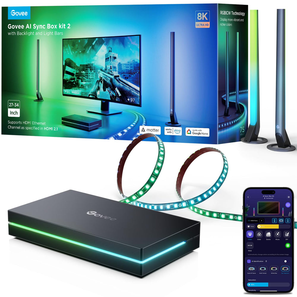 Govee AI Sync Box Kit 2 H6603 HDMI 2.1 8K RGBWIC