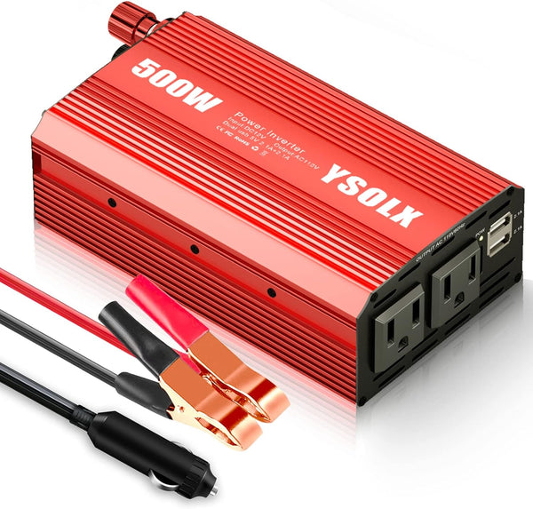 Inversor de corriente YSOLX 500 W DC 12 V a 110 V