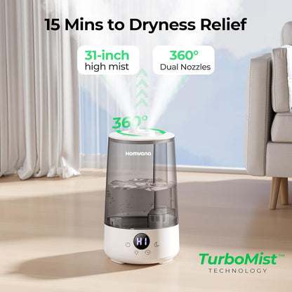 Humidificador para hogar, Homvana H101, 3.6Lt, con difusor de aceite.