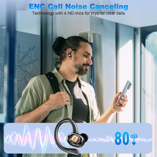 Auriculares inalámbricos Bluetooth con micrófono con cancelación de ruido.(USADOS)