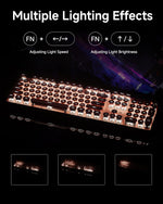 Teclado EWEADN V20 Mecánico Inalámbrico Retro RGB