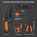 Kit de Herramientas de Pesca, KastKing SteelStream, 6 Piezas.