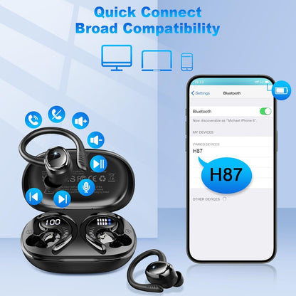 Auriculares inalámbricos Bluetooth con micrófono con cancelación de ruido.(USADOS)