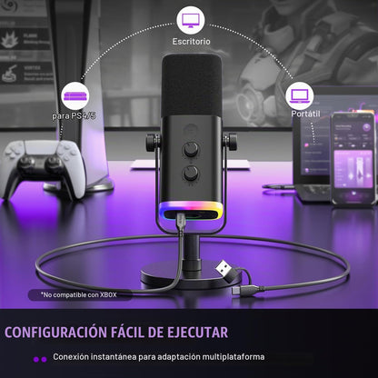 Micrófono Fifine AM8 dinámico XLR/USB para podcasts (USADO)