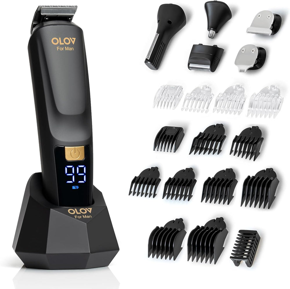 Cortadora De Barba  Y Kit De Aseo Para Hombre OLOV