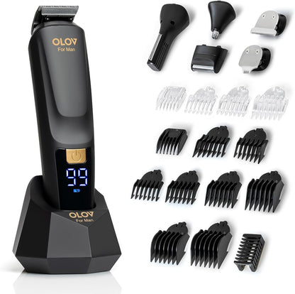 Cortadora De Barba  Y Kit De Aseo Para Hombre OLOV