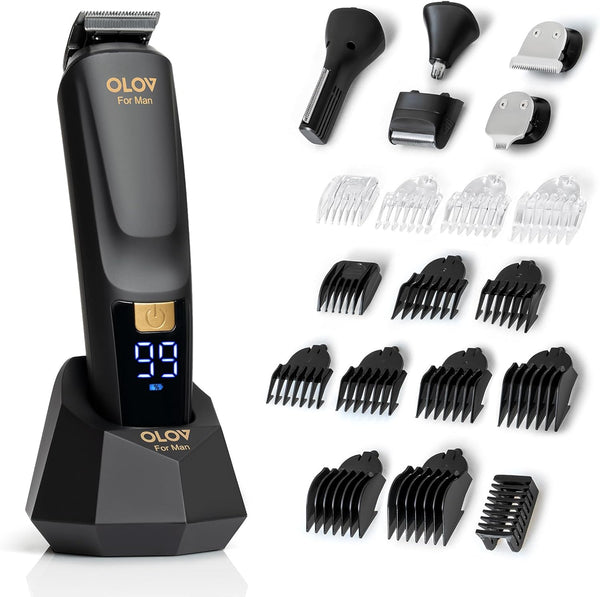 Cortadora De Barba  Y Kit De Aseo Para Hombre OLOV