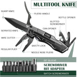 Cuchillo de bolsillo, multiherramienta, con destornilladores.(USADO)