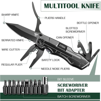 Cuchillo de bolsillo, multiherramienta, con destornilladores.(USADO)