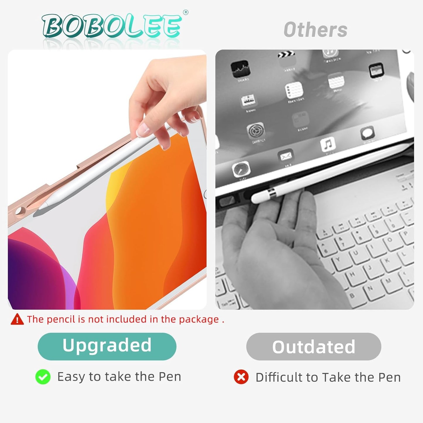 Funda de teclado para iPad de 11", teclado inalámbrico, retroiluminado.