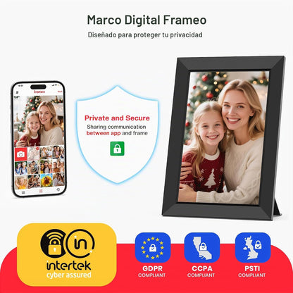Marco de fotos digital Frameo 102K, WiFi de 10.1 pulgadas