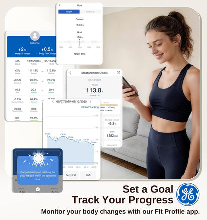 Báscula Inteligente GE Bluetooth IMC y Grasa Corporal