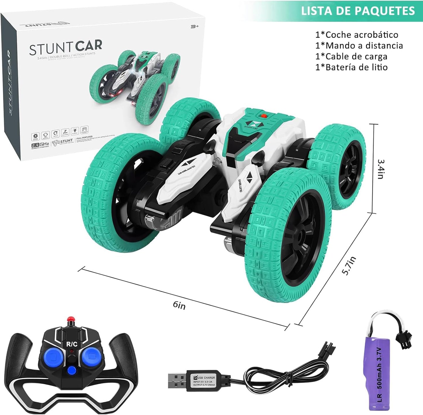 Yostyle Carro de Control Remoto, Coche RC de Acrobacia.