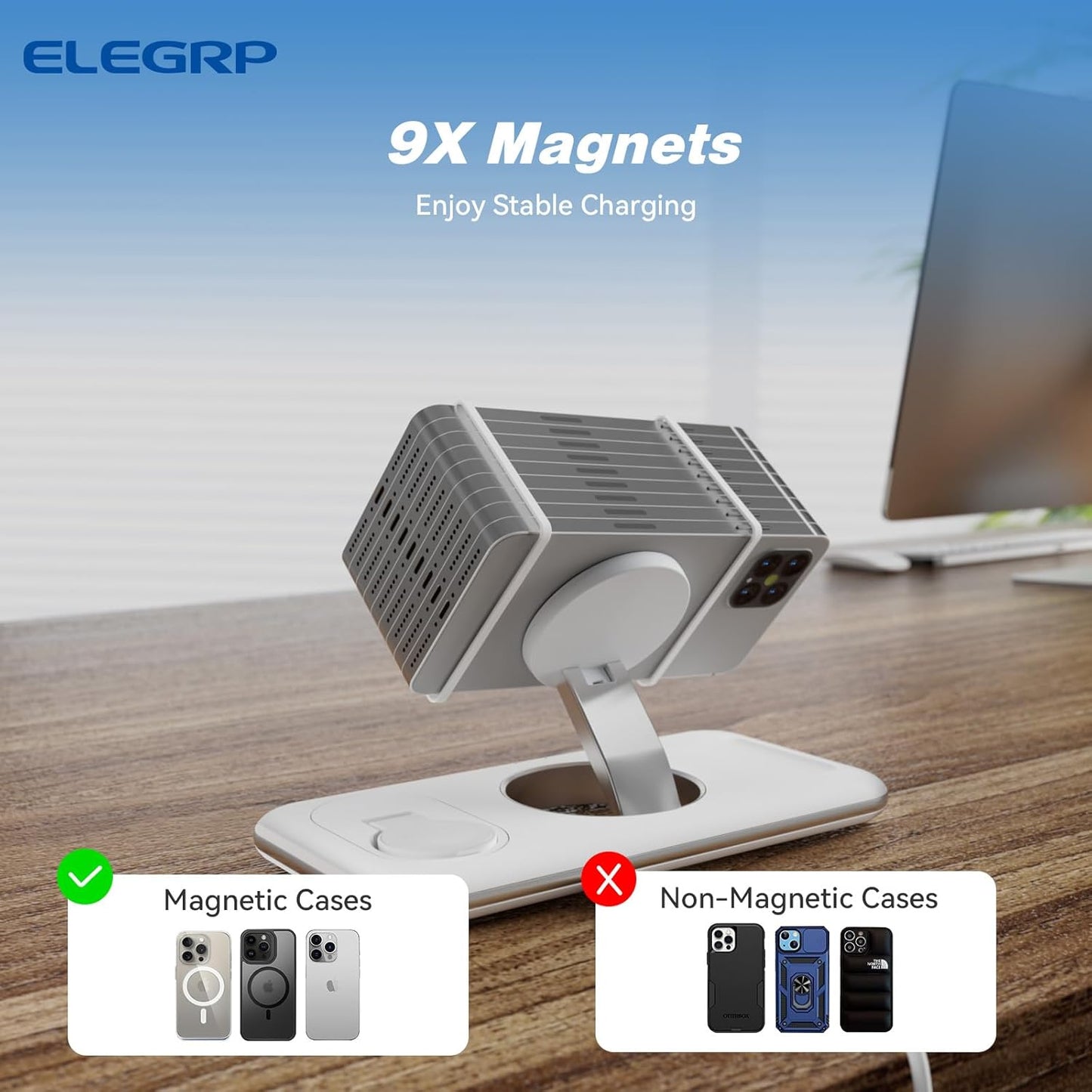 Estación de carga inalámbrica de Apple ELEGRP 3 en 1