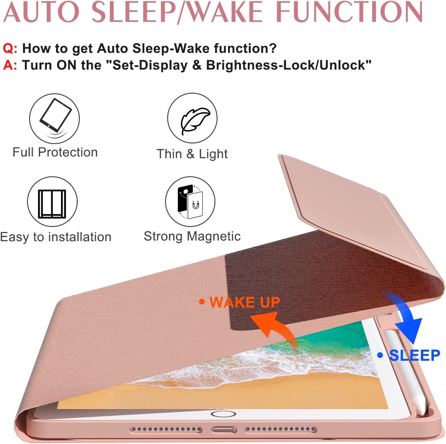 Funda de teclado para iPad de 11", teclado inalámbrico, retroiluminado.