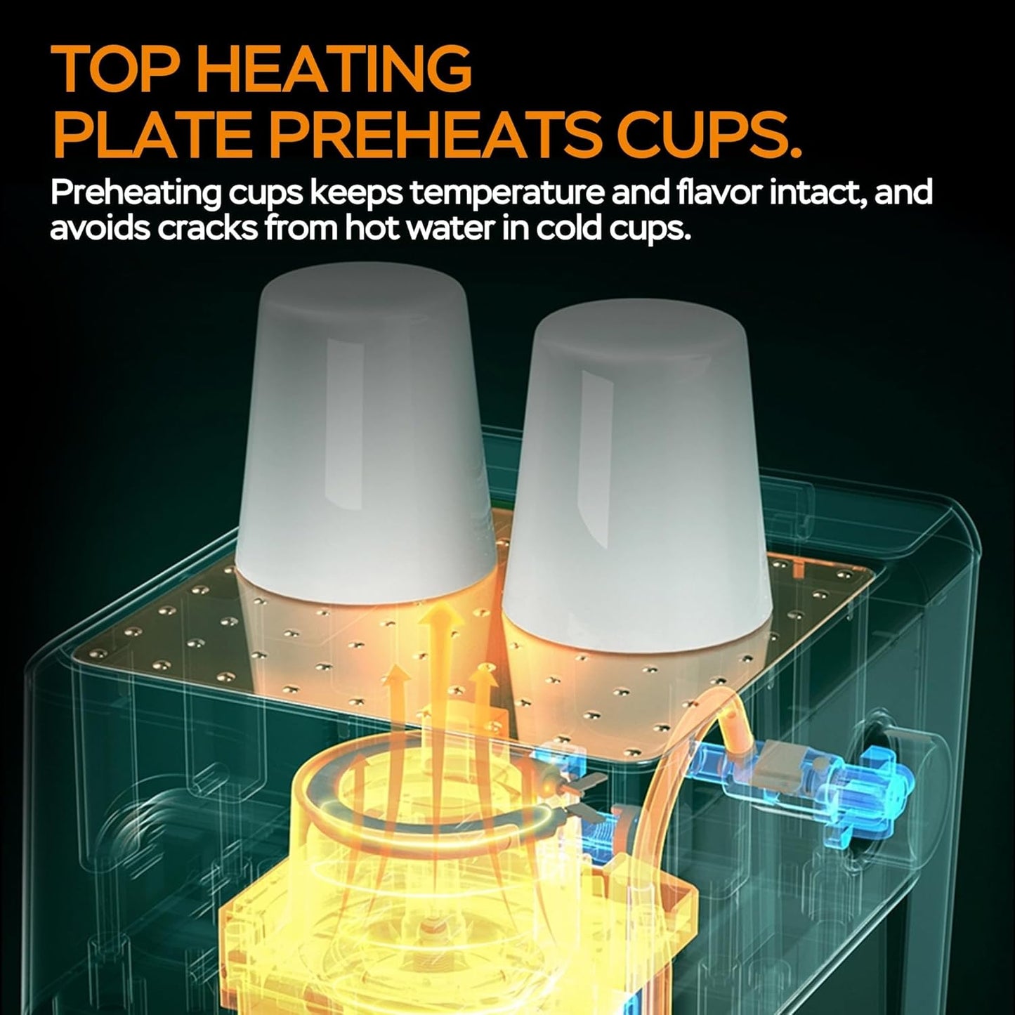 Cafetera de expresso, 20 bars, espumador de leche, Plum Chef.