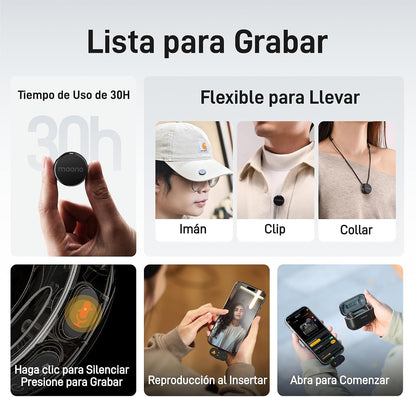 Micrófono Maono Wave T5, Inalámbrico para Tipo C iPhone Android (USADO)
