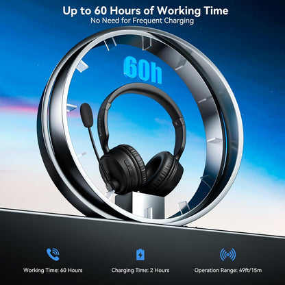LEVN - Auriculares Bluetooth con micrófono (cancelación de ruido).