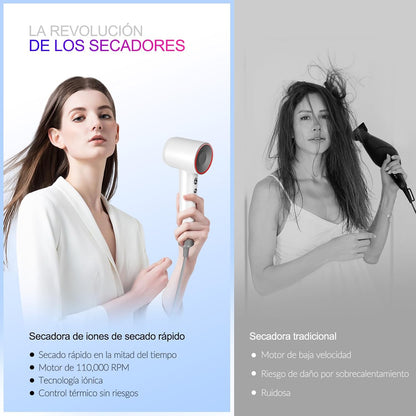 Secador de pelo profesional Laifen SE, con 3 Nozzles, de alta velocidad.