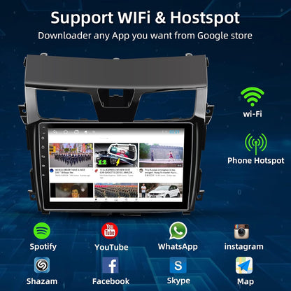 Estéreo para coche Nissan Altima 2013, Camara trasera, Carplay.