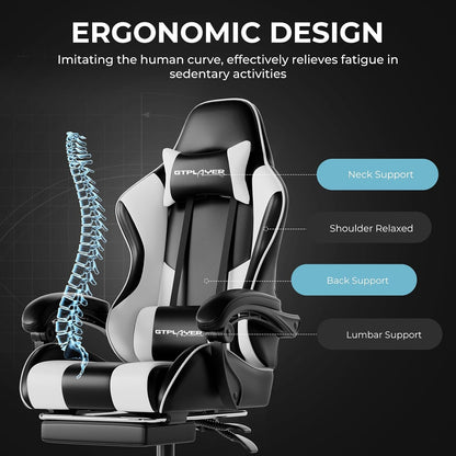 Silla Gamer GTPLAYER GT800A, Diseño Ergonómico, Soporte Lumbar.