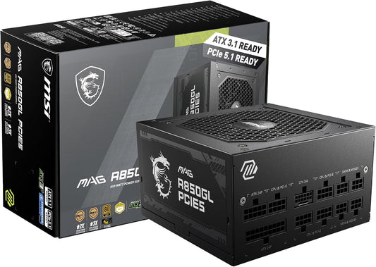 MSI Fuente de alimentación para Juegos mag A850GL PCIE 5 y ATX 3.0