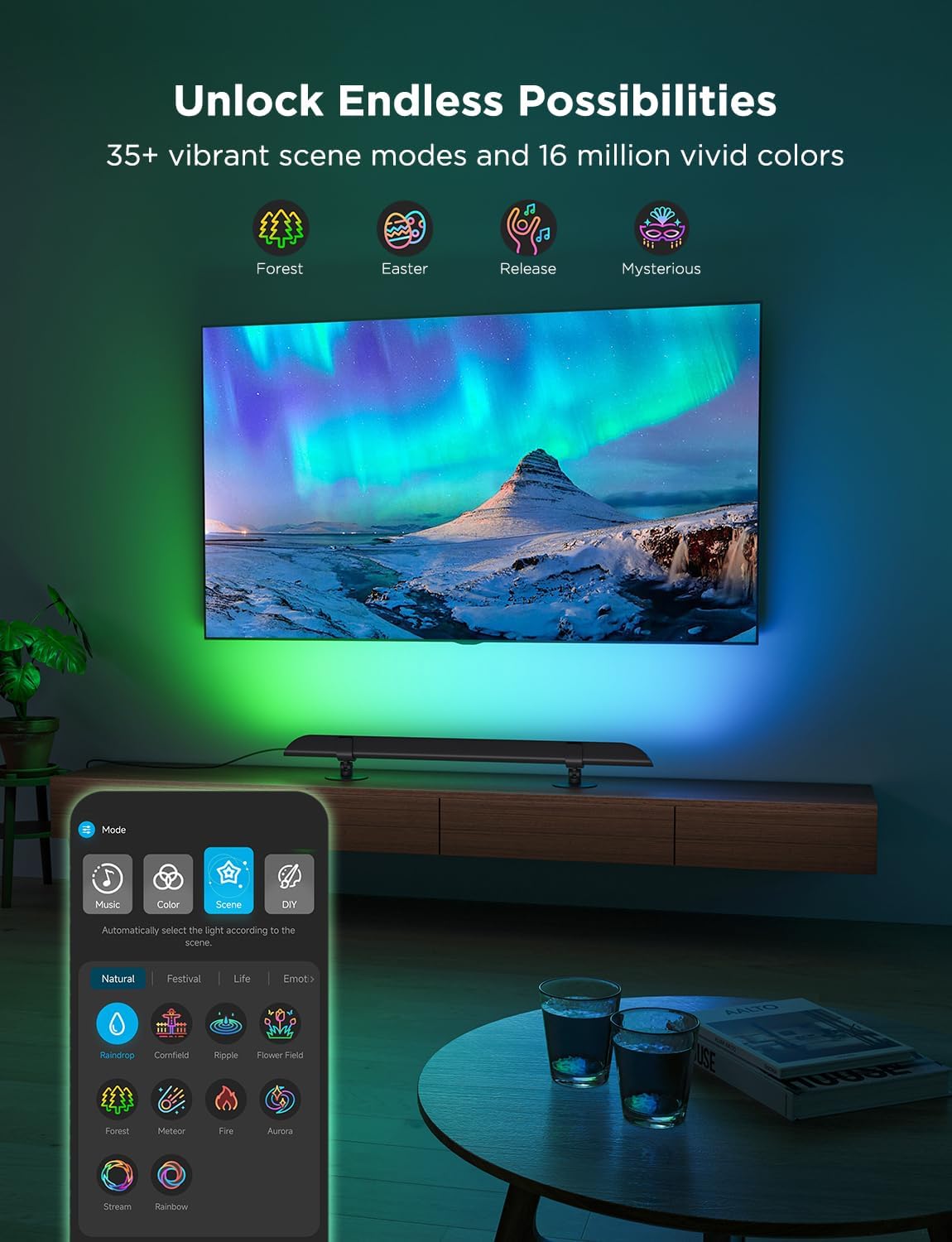 Govee Smart TV Light Bar, Barra de luz LED.