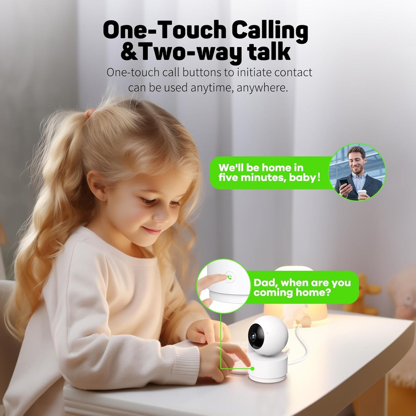 Cámara de seguridad para niños 360 grados