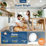 Amico Paquete de 24 luces LED empotrables ultrafinas 3"