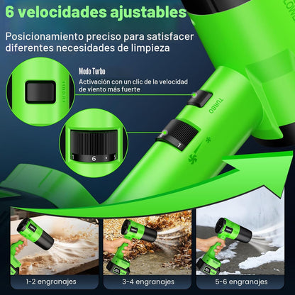 Soplador De Hojas Inalámbrico Con 2 Baterías  YOOVL
