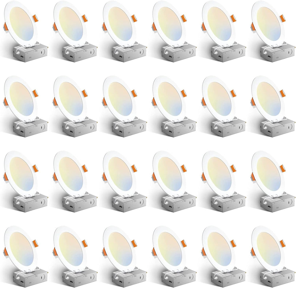 Luces LED empotrables Amico de 6 pulgadas con caja, 24 pack